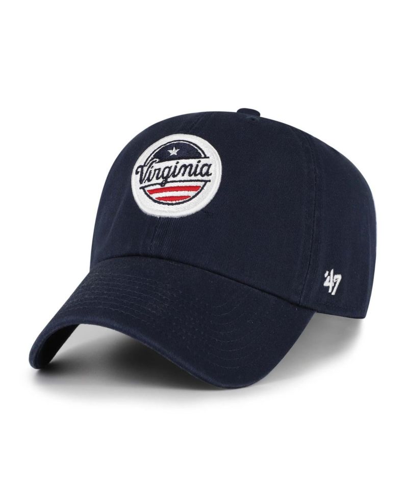 Men's Navy Virginia Cavaliers Clean Up Adjustable Hat