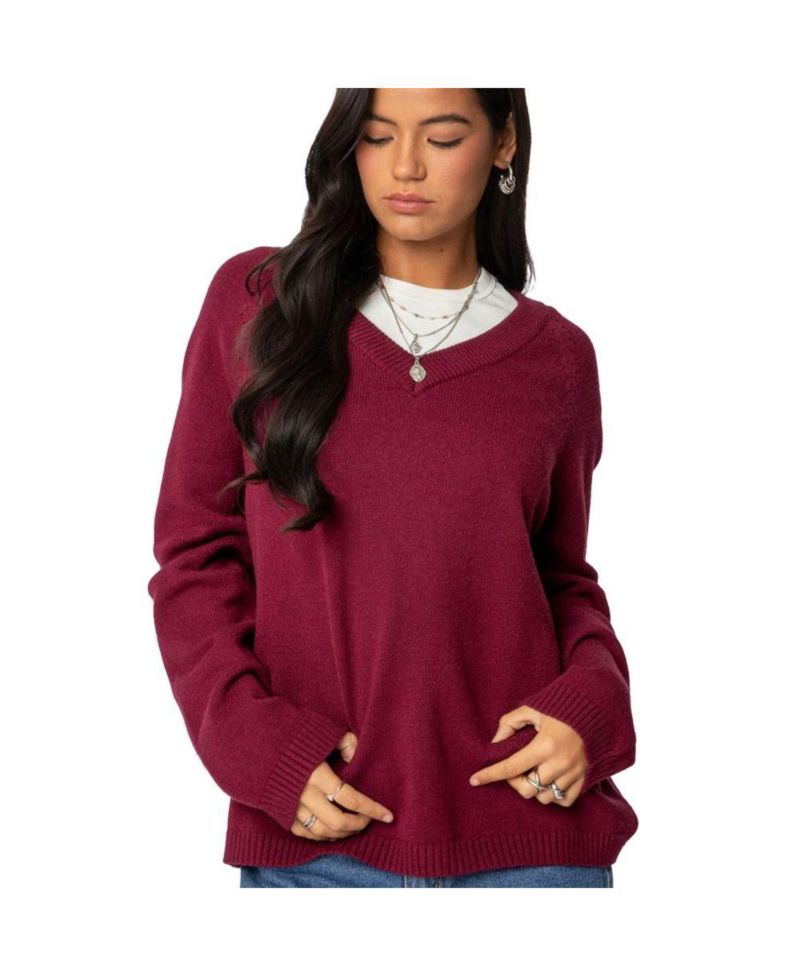 Women's Martha Oversized V Neck Sweater