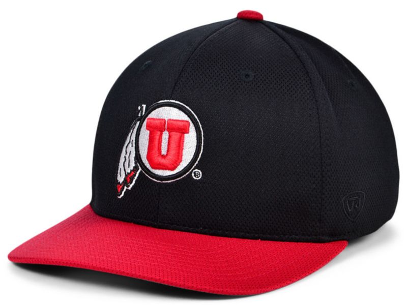Men's Black Utah Utes Reflex Fitted Hat