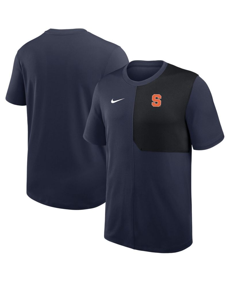 Men's Navy Syracuse Orange 2025 Sideline UV Performance Coach T-Shirt