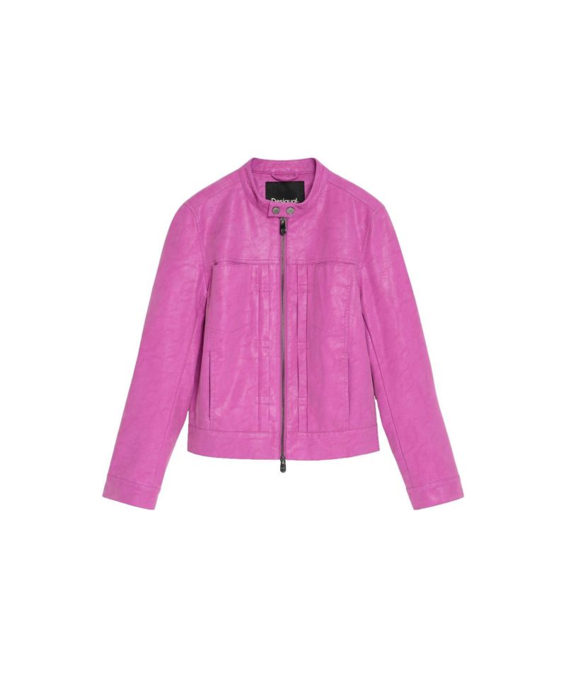Women's Short Faux Leather Jacket