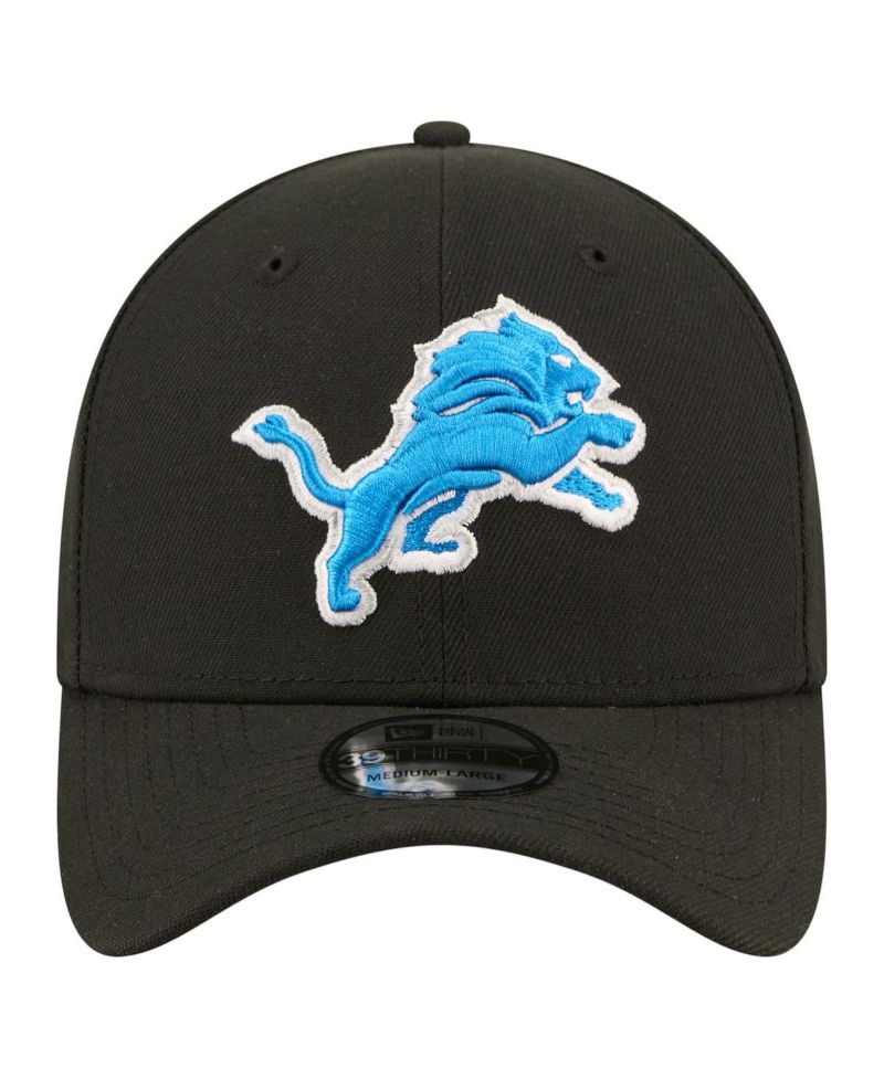 Men's Black Detroit Lions Core Team 39THIRTY Flex Hat