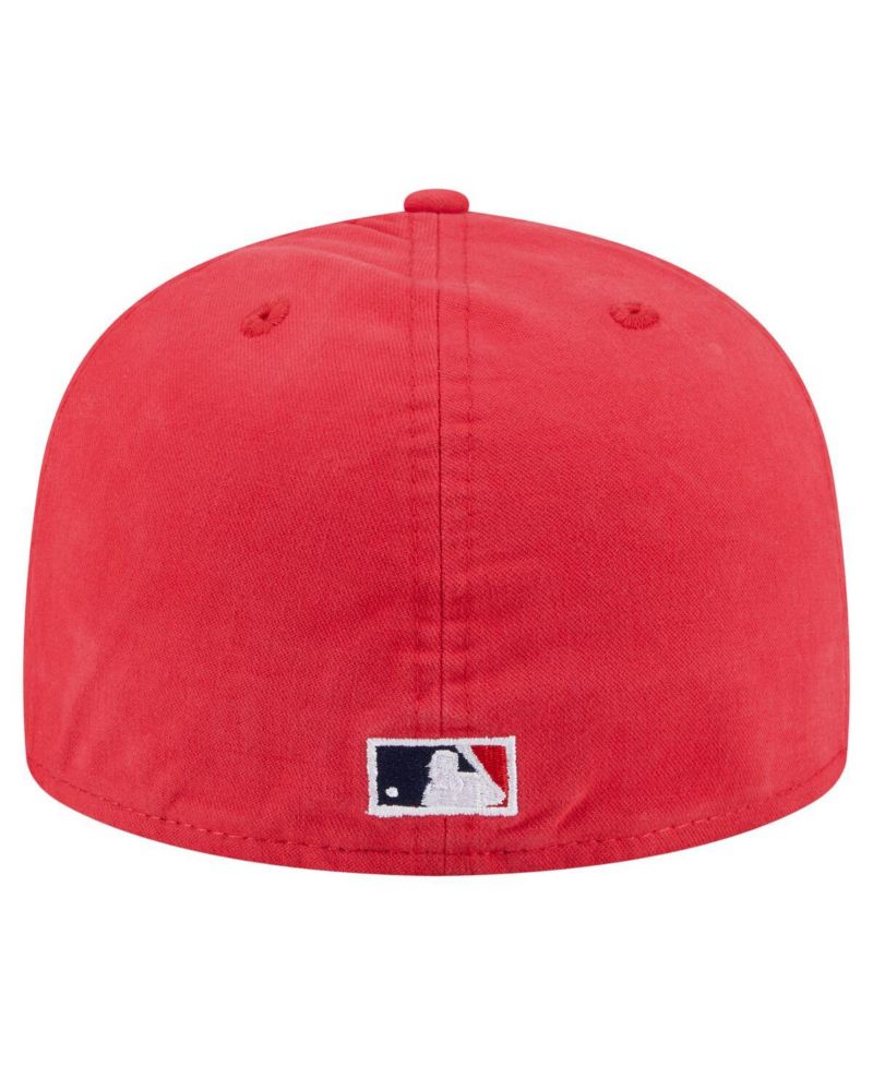 Men's Red St. Louis Cardinals Championship Side Flag A-Frame 59FIFTY Fitted Hat