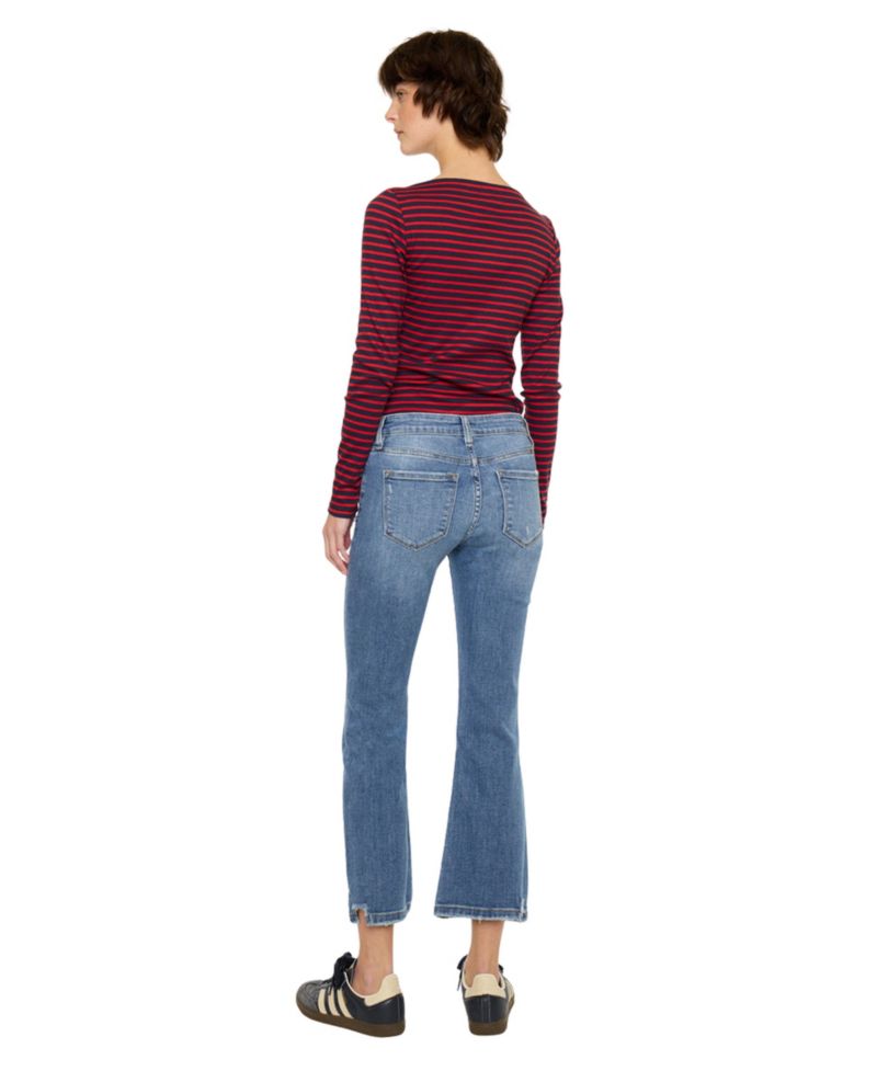 Women's Savanna Mid Rise Crop Flare Jeans