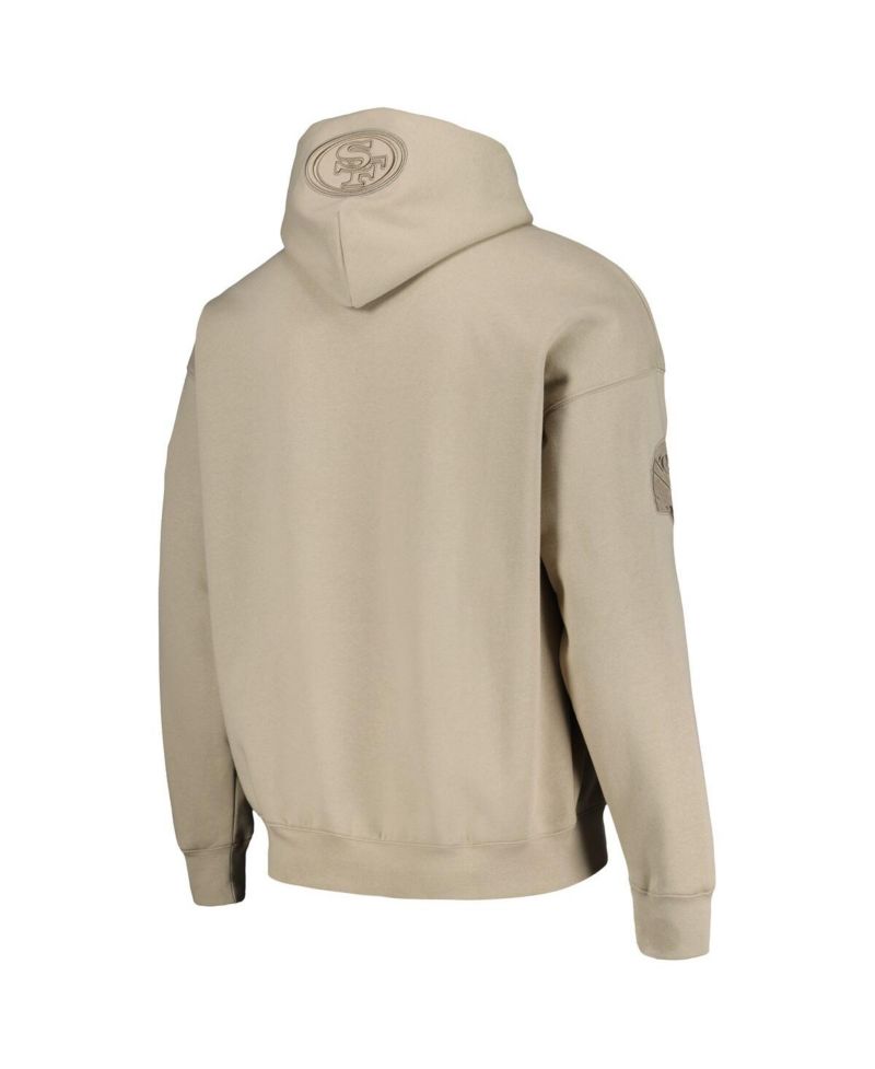 Men's Christian McCaffrey Tan San Francisco 49ers Player Name and Number Pullover Hoodie