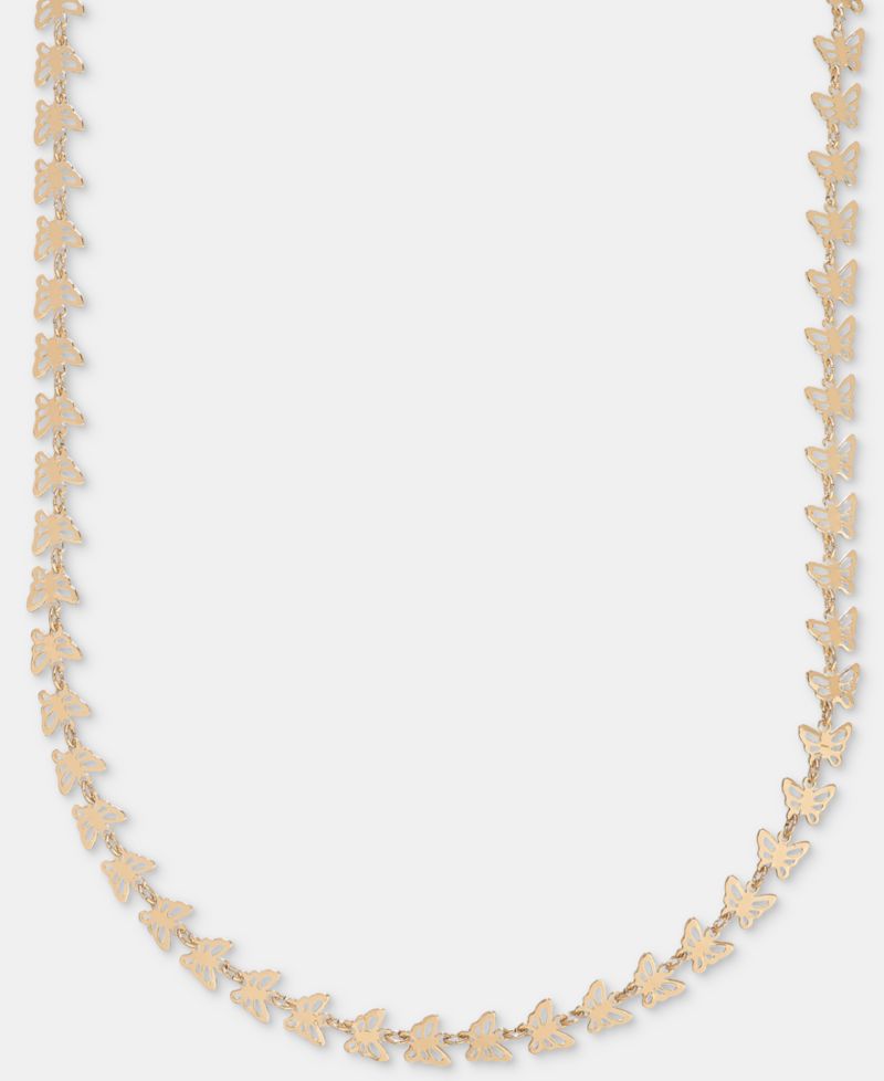 Gold-Tone Butterfly Collar Necklace