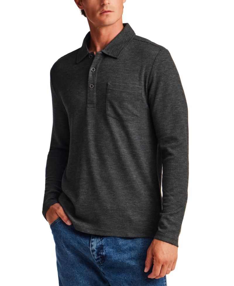 Men's Stretch Waffle Polo Shirt