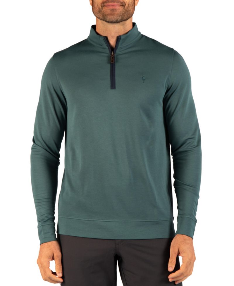 Men's Modal Quarter Zip with Contrast Tipping