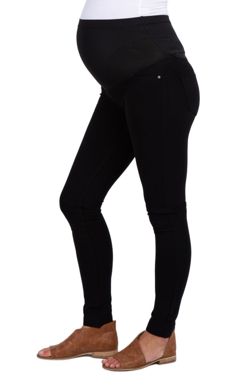 Women's Black Solid Basic Jeggings