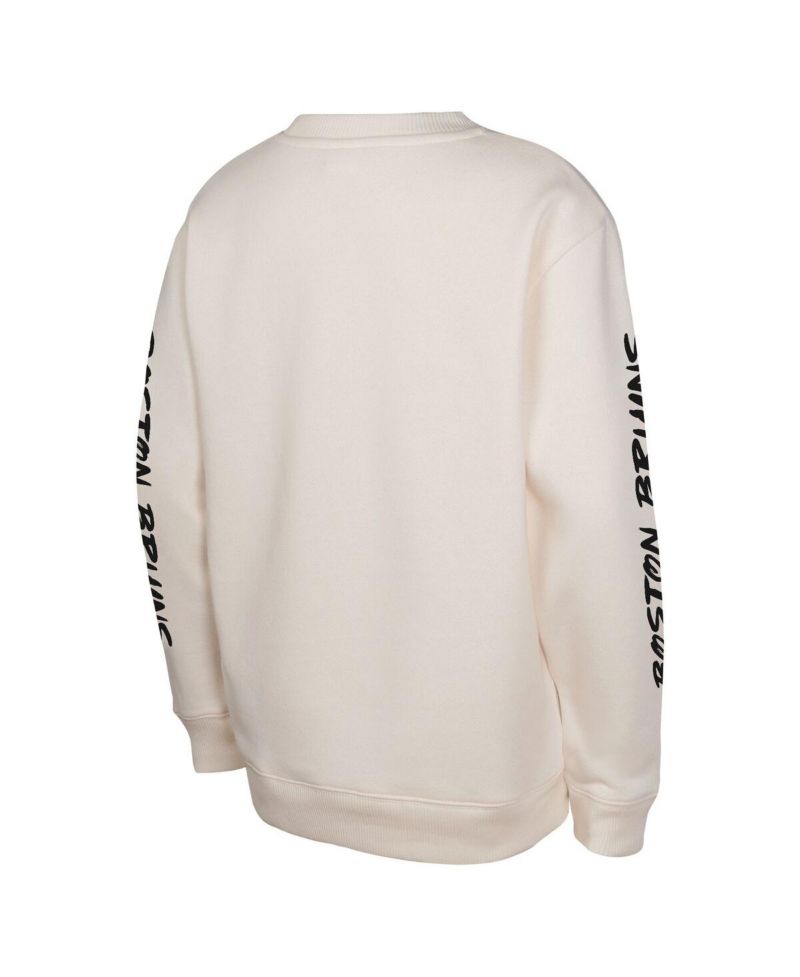 Big Boys and Girls Cream Boston Bruins Star Power Pullover Sweatshirt
