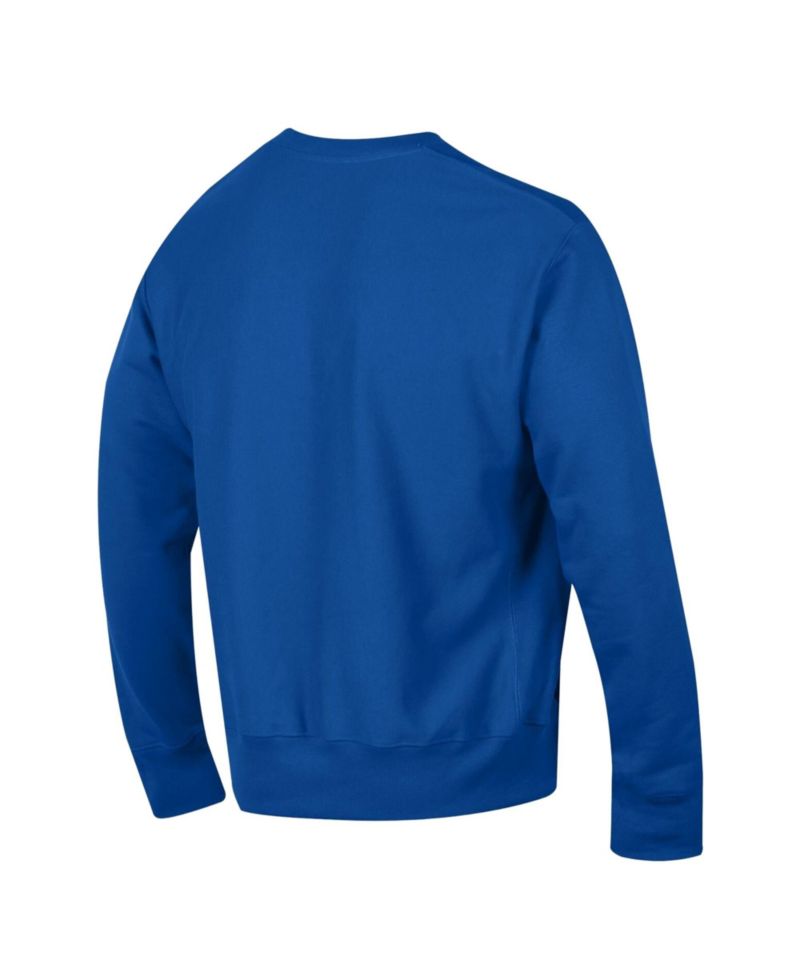 Men's Royal Kansas Jayhawks Relentless Reverse Weave Sweatshirt