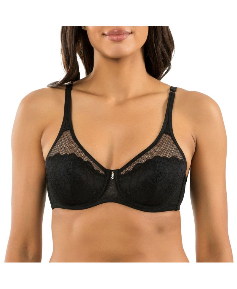 Women's Luxlacy Unlined Wired Bra, Black, 40H
