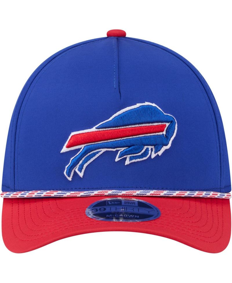 Men's Royal/Red Buffalo Bills Rope M-Crown A-Frame 39THIRTY Flex Hat
