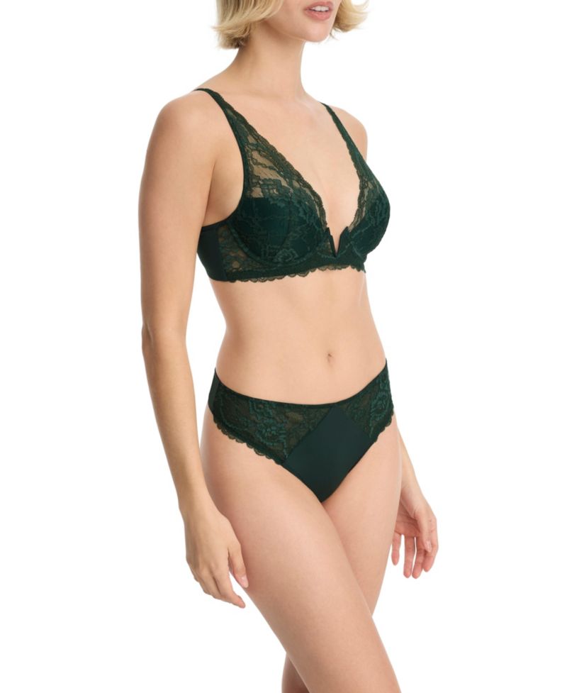 Minx Deep-Plunge Lace V-Wire Bra