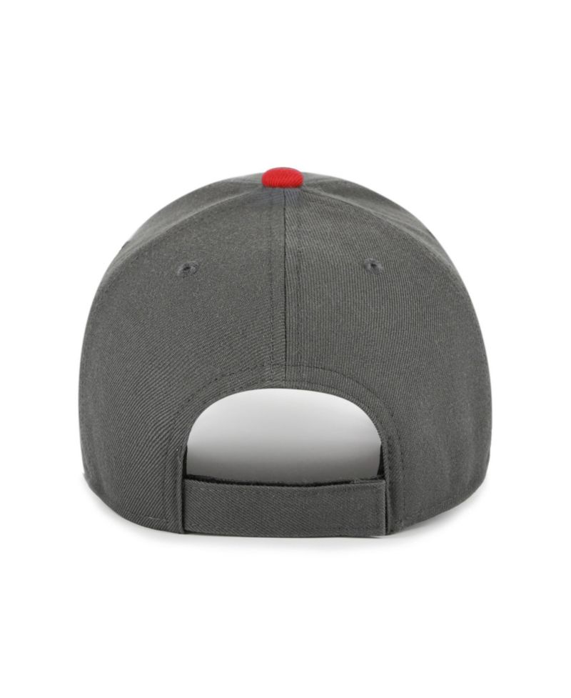 Men's Charcoal Kansas City Chiefs Split Block MVP Adjustable Hat