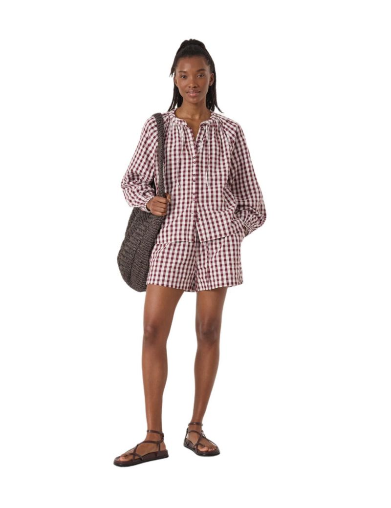 Women's Ernie Gathered Gingham Beach Short