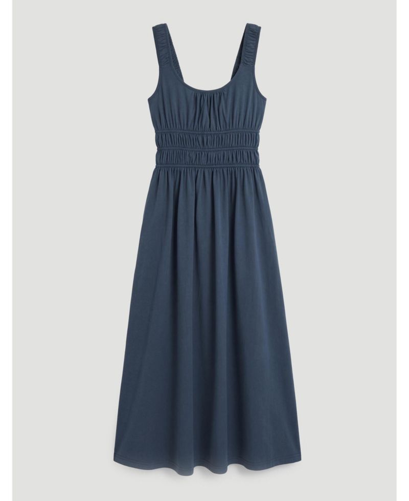 Women's Scoop Neck Gathered Strap Maxi Dress