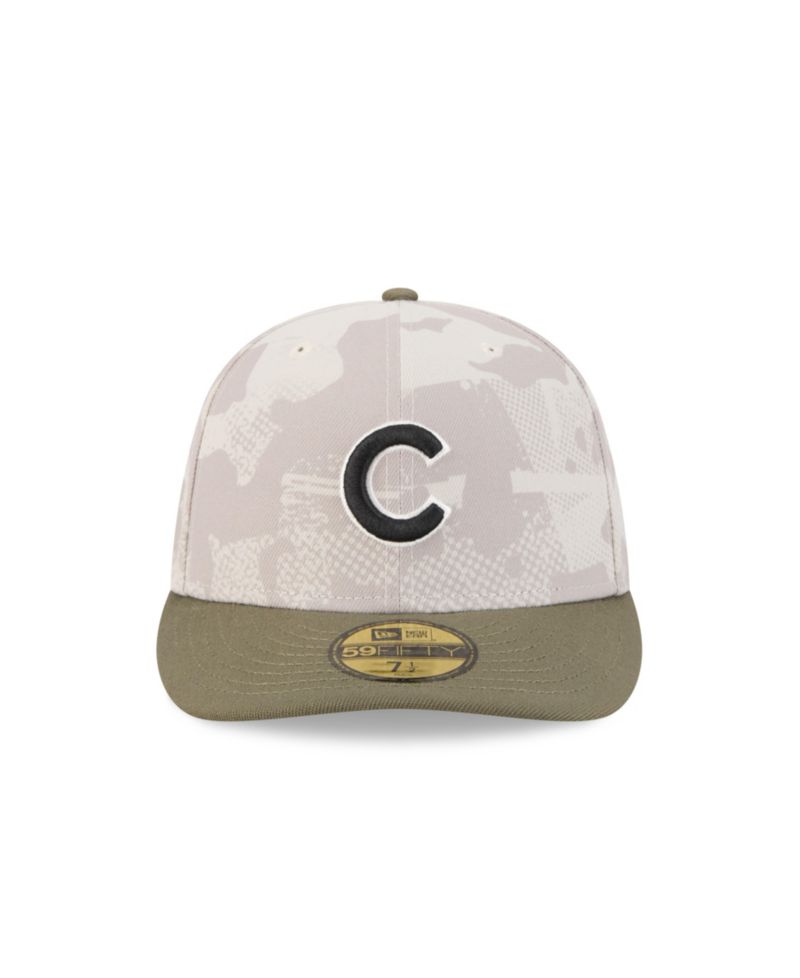 Men's Light Beige/Olive Chicago Cubs 2025 Armed Forces Day 59FIFTY Fitted Hat