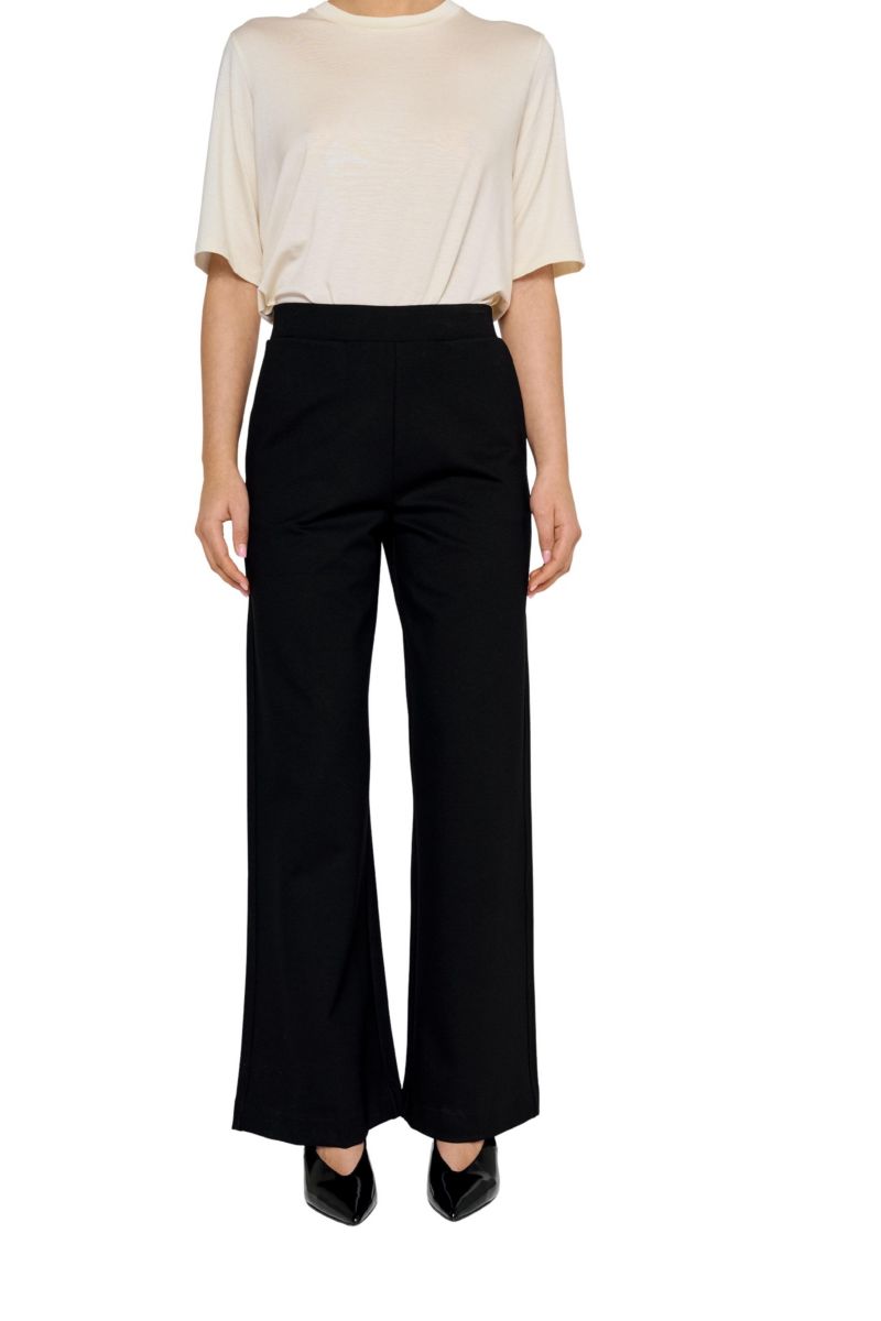 Women's Luna Wide-Leg Tailored Pressed-Front-Pleats Trousers