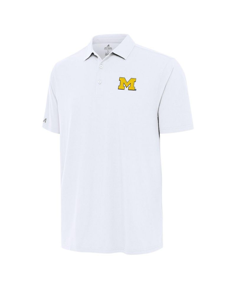 Men's White Michigan Wolverines Era Polo Shirt