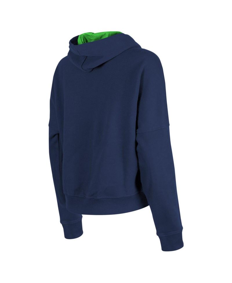 Women's Navy Minnesota Timberwolves Boxy Pullover Hoodie