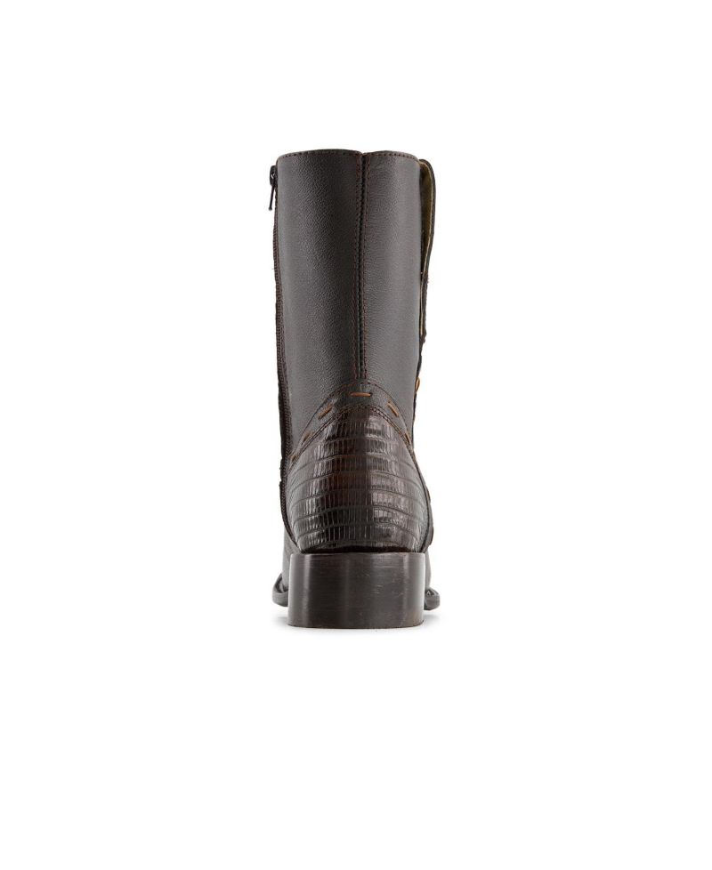 Men's Leather Cowboy Boots with Square Toe