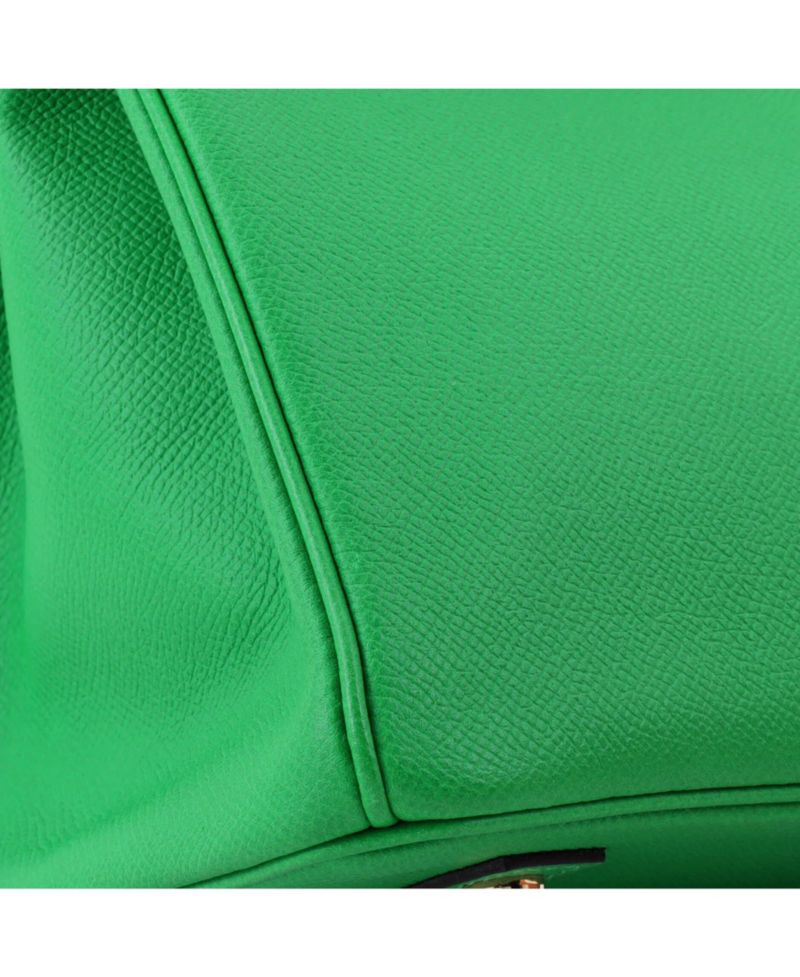 Pre-Owned Hermes Birkin 30 Handbag Green Epsom with Gold Hardware