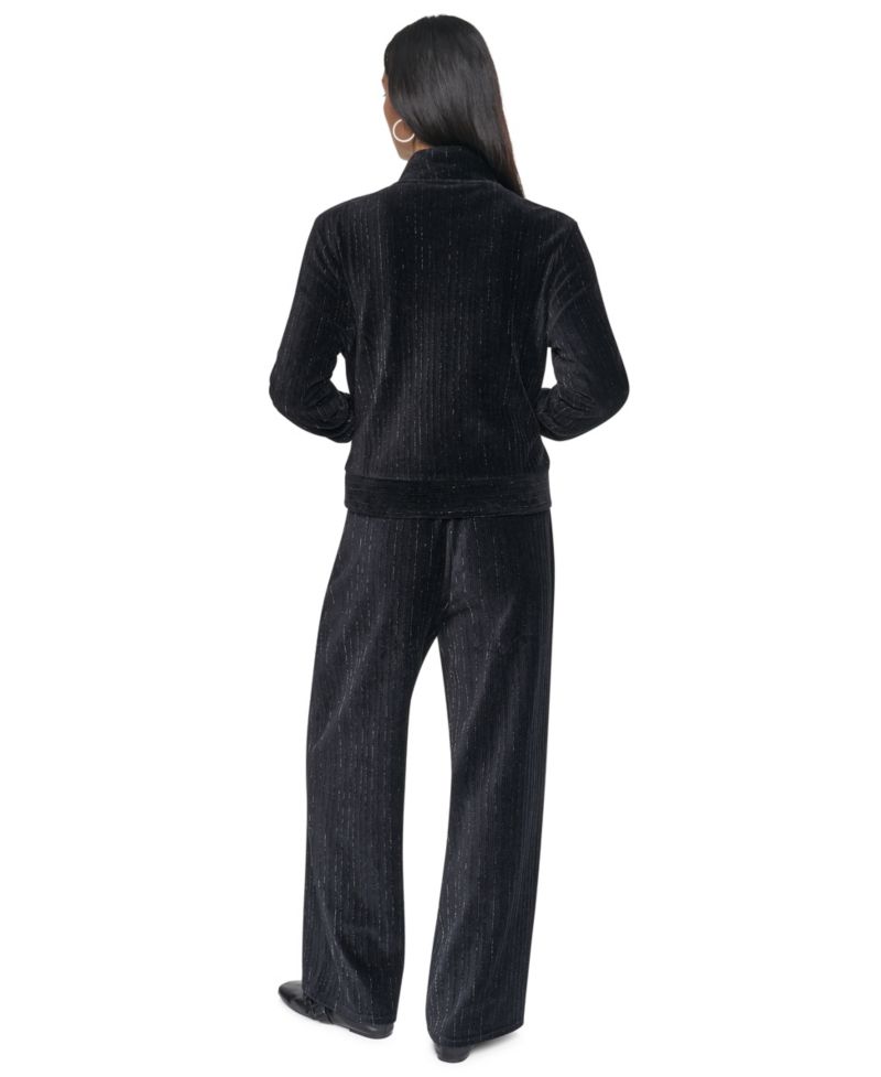 Women's Wide-Leg Velvet Pull-On Pants