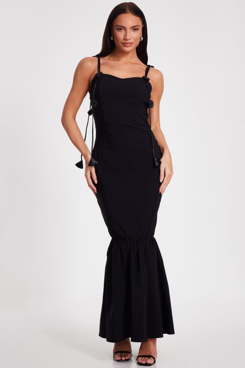 Women's Bengaline Fishtail Maxi Dress