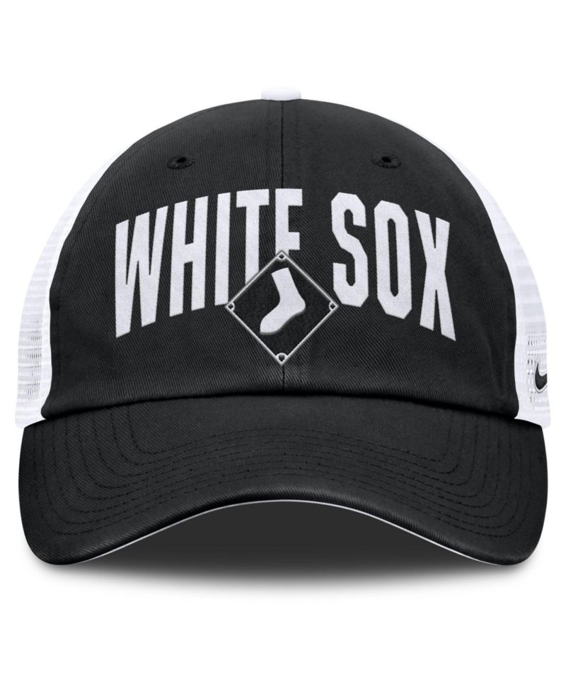 Men's Black Chicago White Sox Primetime Club Adjustable Trucker Hat