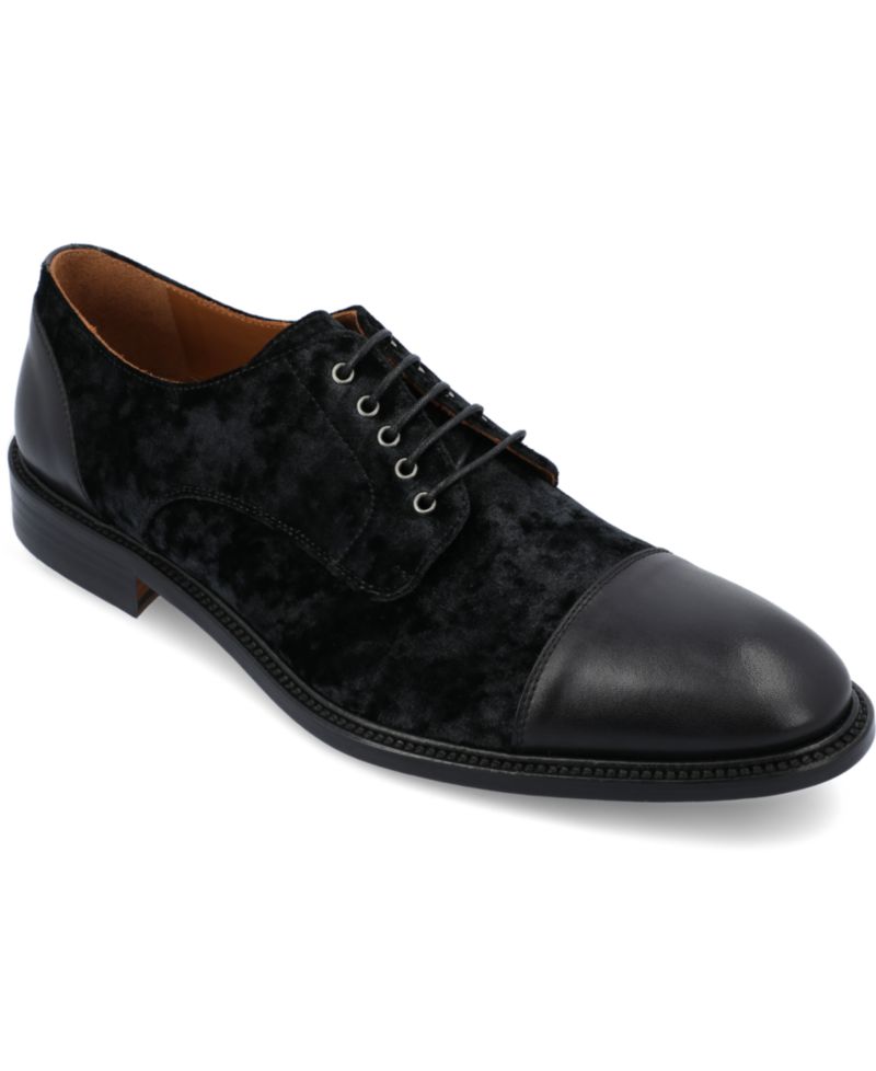 Men's Jack Handcrafted Leather, Velvet and Wool Dress Shoes