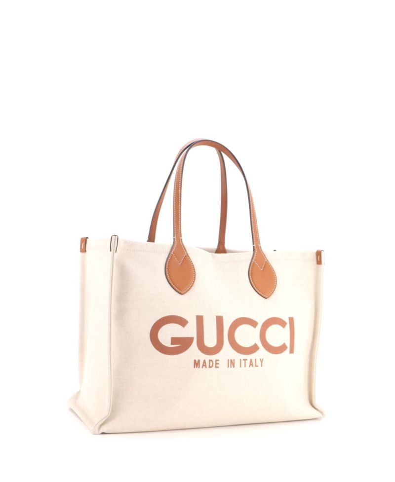 Medium Logo Shopper Tote Printed Canvas