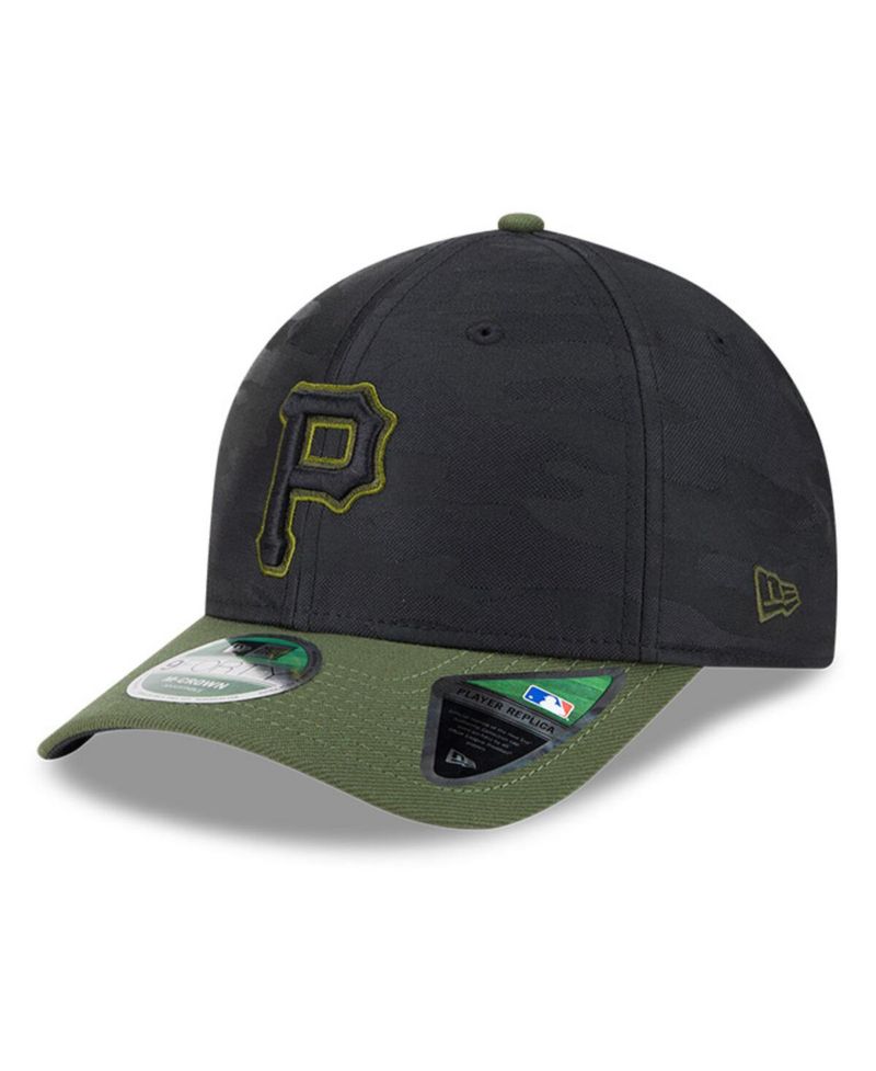 Men's Black Pittsburgh Pirates Player Replica 9FORTY Adjustable Hat