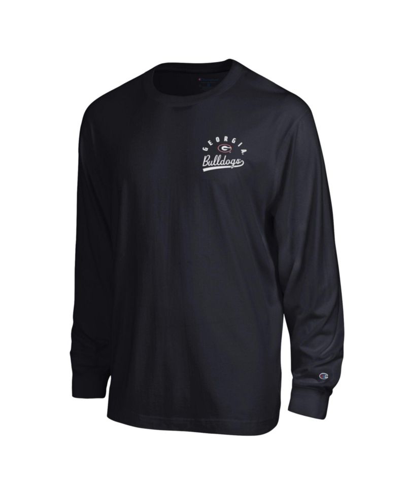 Men's Black Georgia Bulldogs Laminated All-Star Long Sleeve T-Shirt