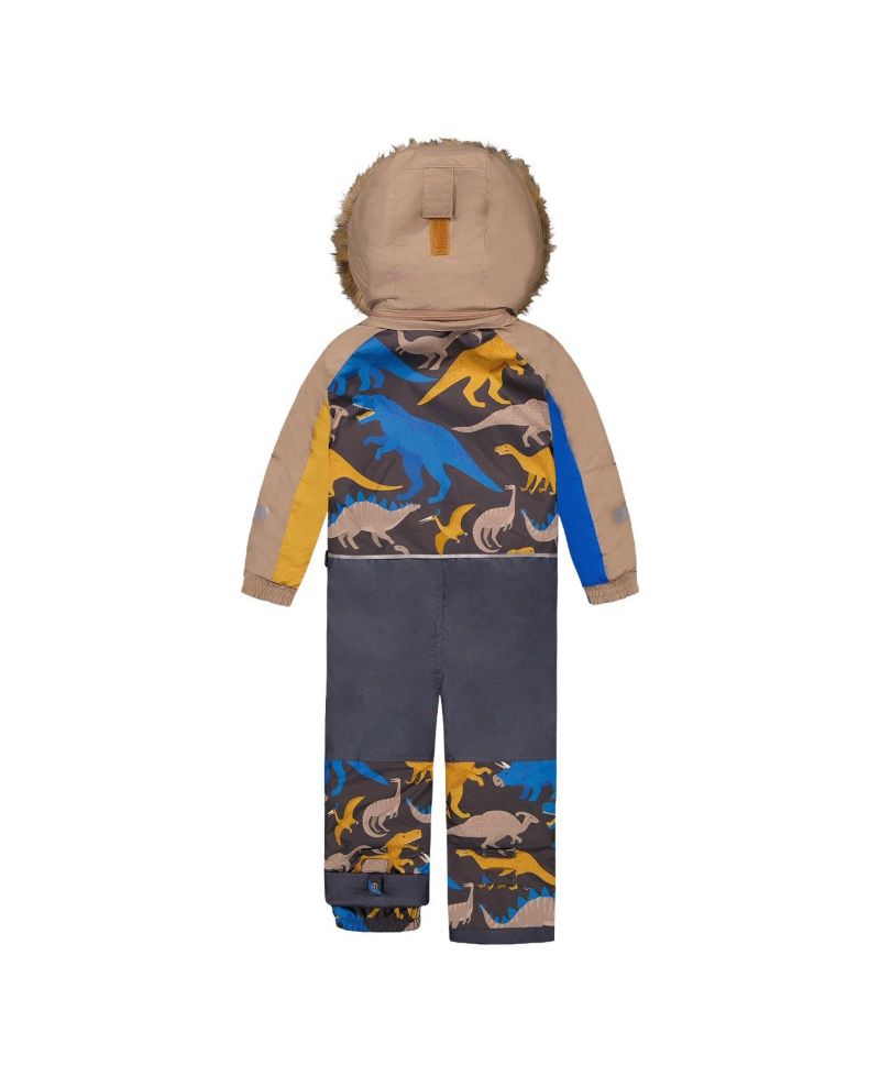 Little and Big Boy (6-14) One Piece Play Snowsuit Dinosaur Print
