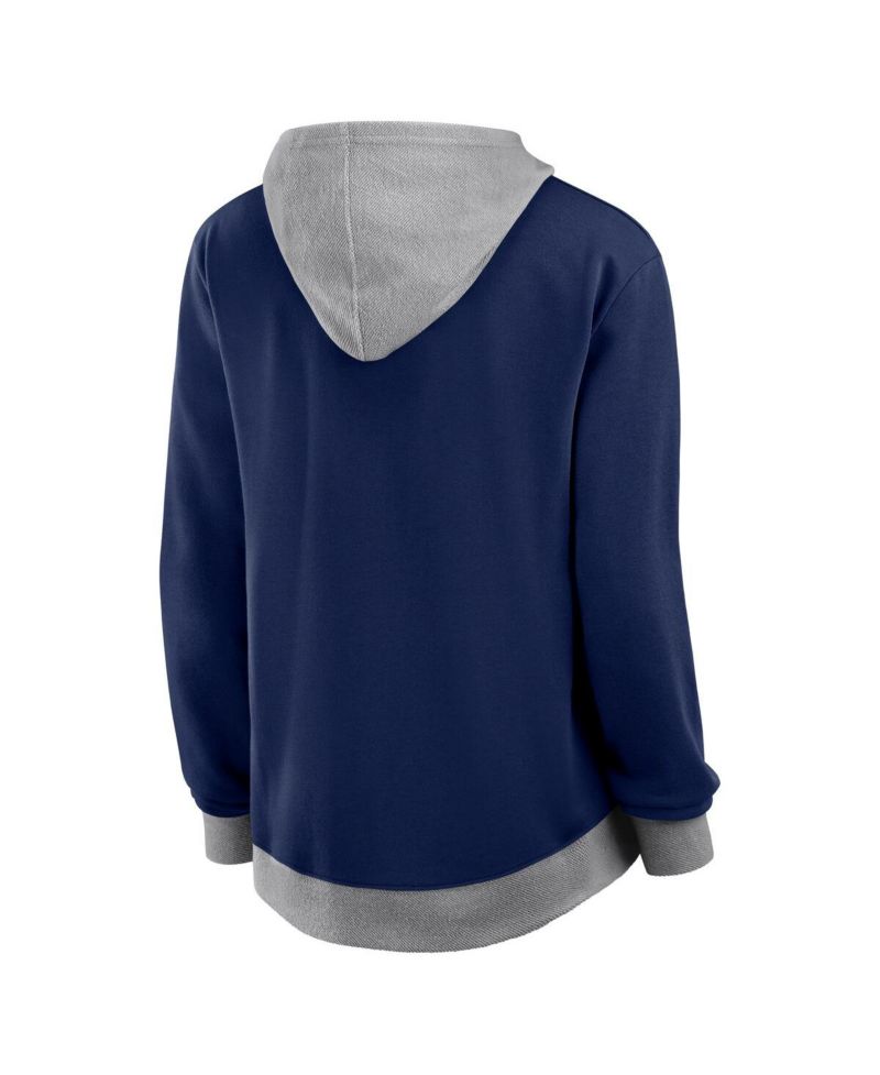 Women's Navy Houston Astros Hit It French Terry Full-Zip Hoodie