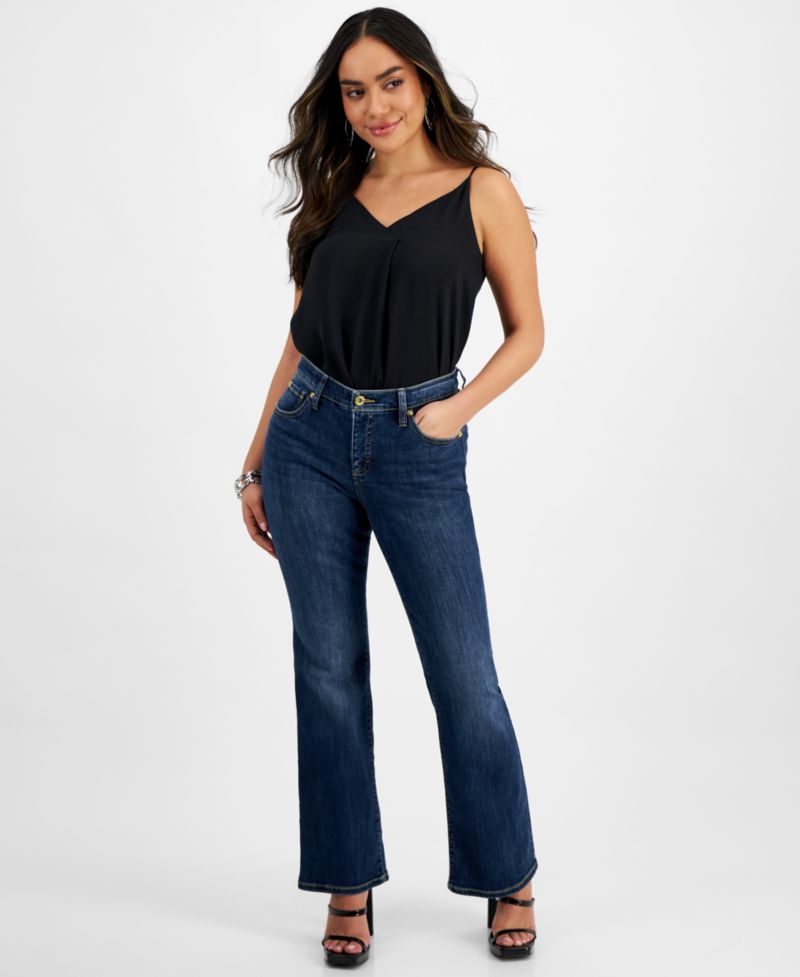 Petite Mid-Rise Bootcut Denim Jeans