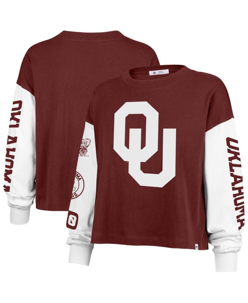 Women's Crimson Oklahoma Sooners Sydney Long Sleeve T-Shirt