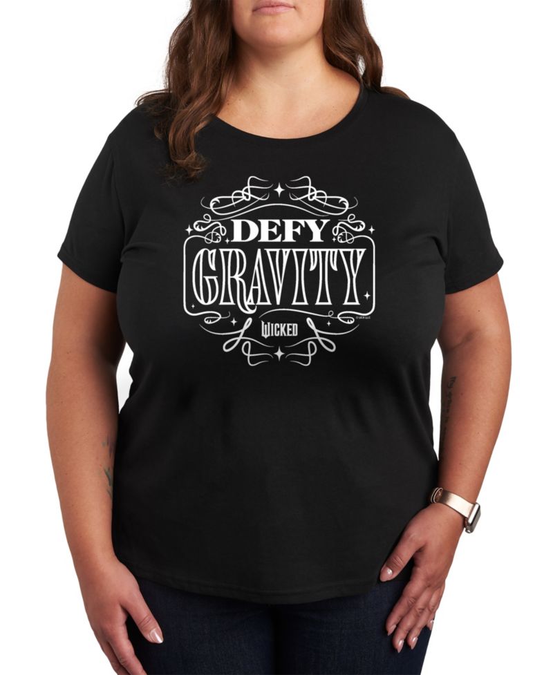 Trendy Plus Size Wicked Defy Gravity Graphic Crew Neck T-Shirt
