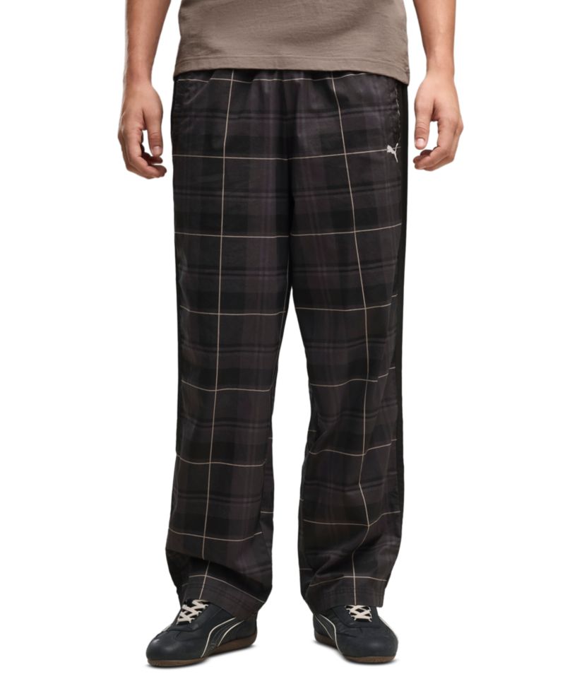 Men's T7 Tartan Relaxed-Fit Casual Pants