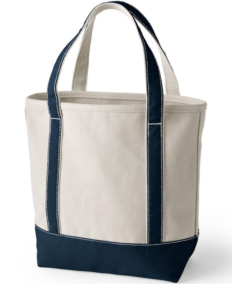Pre-Monogrammed Letter Canvas Tote Bag