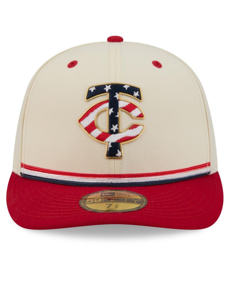 Men's Cream/Red Minnesota Twins USA 250 Fourth of July 59FIFTY Fitted Hat