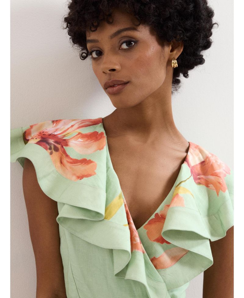 Women's Matilda Ruffle V-Neck Floral Dress