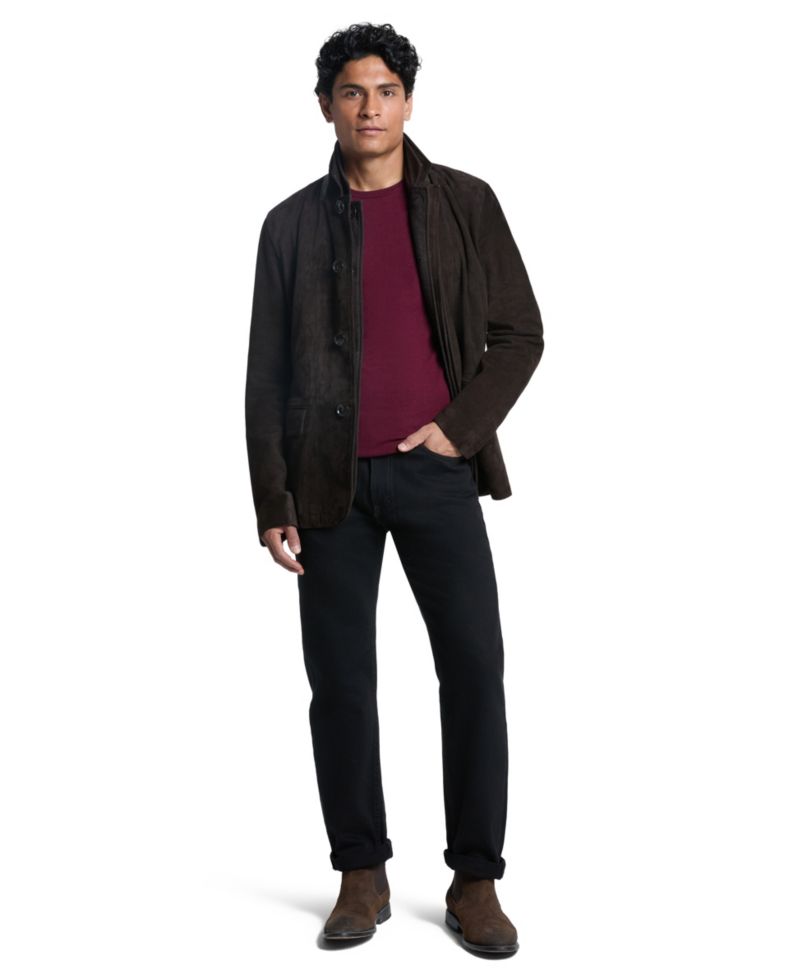 Men's Suede Modern-Fit Blazer