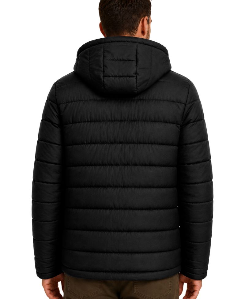 Men's Stretch Hooded Sherpa Lined Puffer Jacket