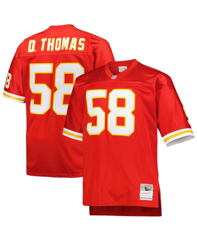 Men's Derrick Thomas Red Kansas City Chiefs Big and Tall 1994 Retired Player Replica Jersey