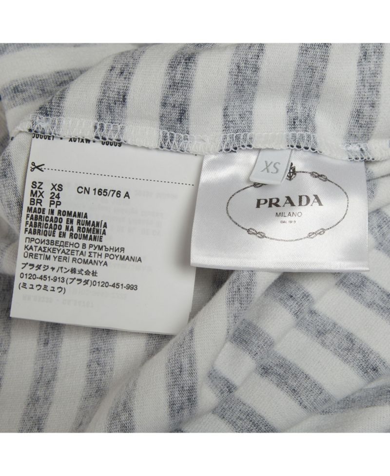 Women's Striped Logo Cotton Knit T-Shirt