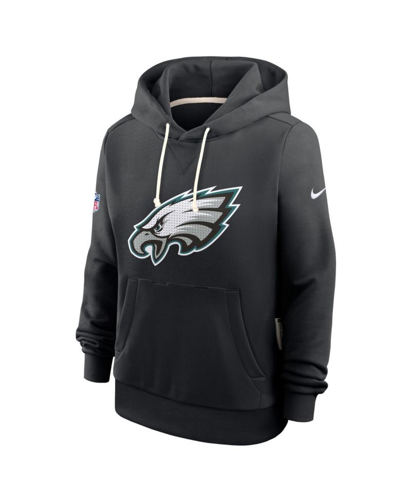 Women's Black Philadelphia Eagles Sideline Standard Issue Initial Home Dri-FIT Hoodie