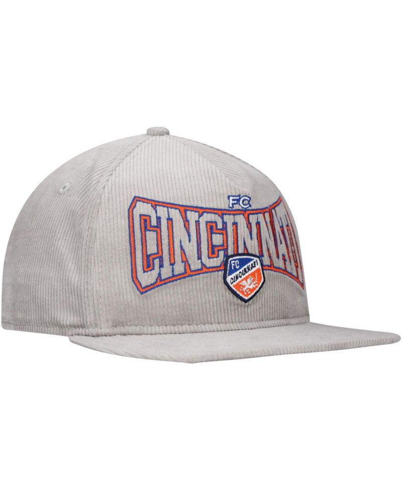 Men's Gray FC Cincinnati Corduroy Golfer Adjustable Hat