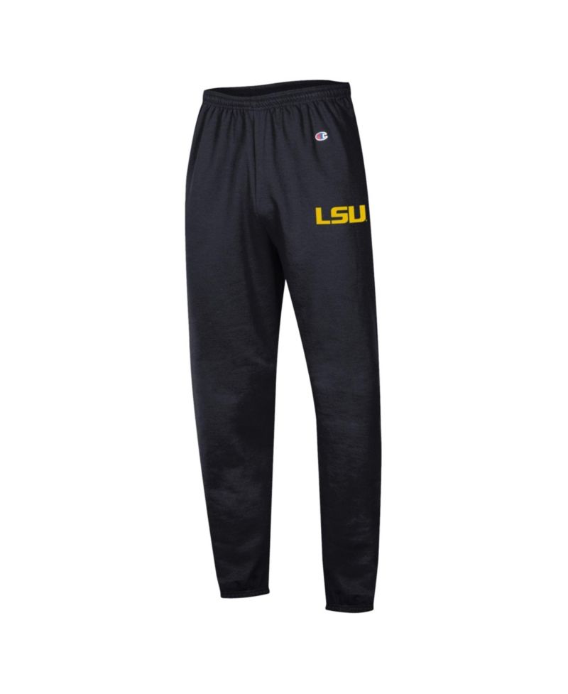 Men's Black LSU Tigers Powerblend Banded Fleece Sweatpants